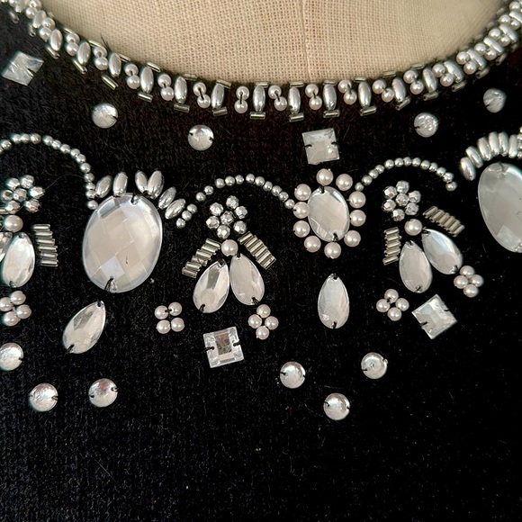 Vintage black bejewelled Woodward’s sweater - Picture 3 of 6